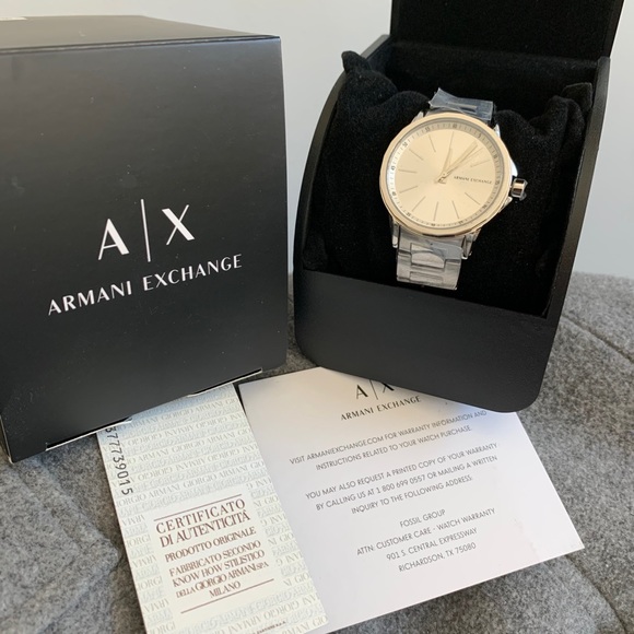 NWT Armani Exchange silver tone watch - Picture 4 of 7